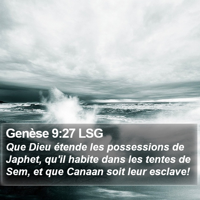 Genèse 9:27 LSG Bible Study