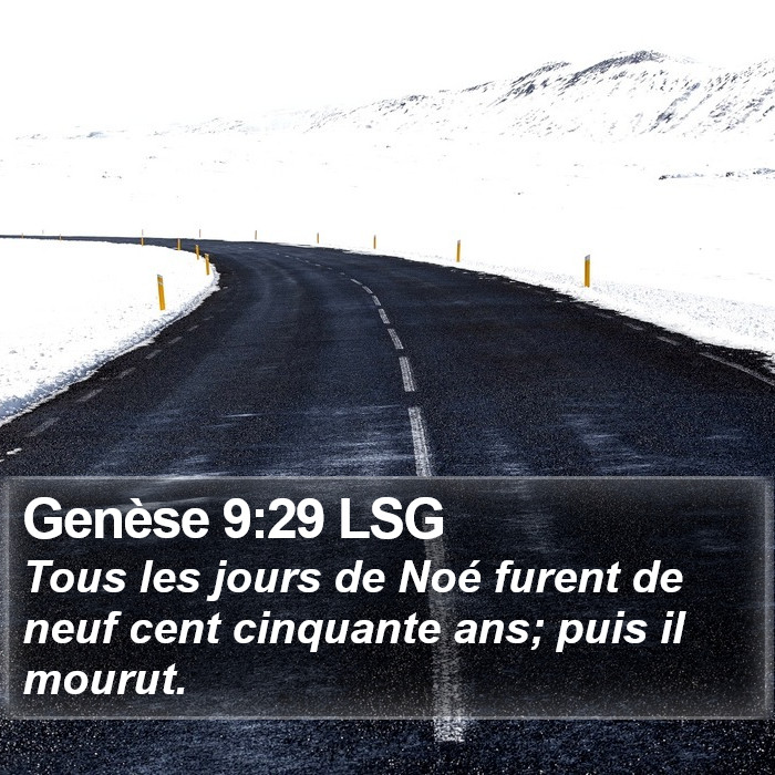 Genèse 9:29 LSG Bible Study