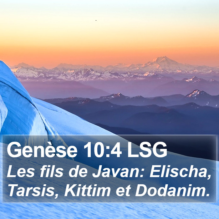 Genèse 10:4 LSG Bible Study