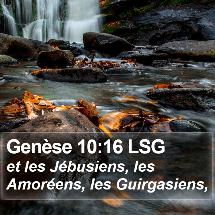 Genèse 10:16 LSG Bible Study