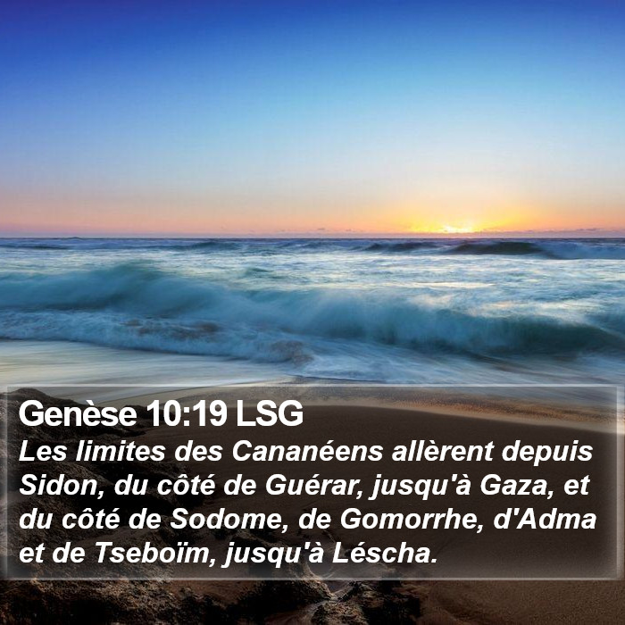 Genèse 10:19 LSG Bible Study