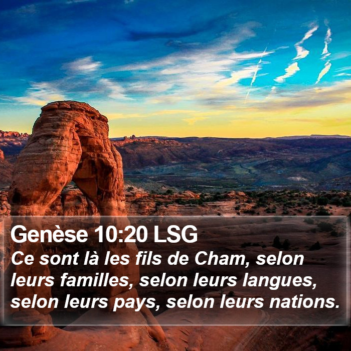 Genèse 10:20 LSG Bible Study