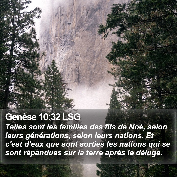 Genèse 10:32 LSG Bible Study