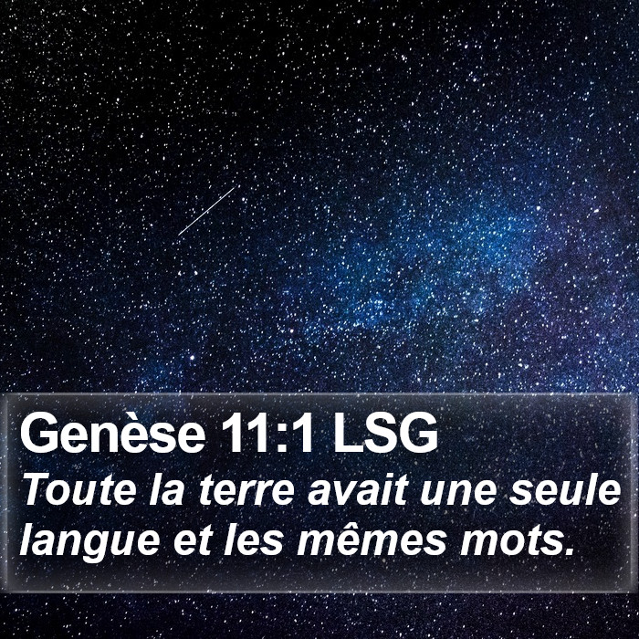 Genèse 11:1 LSG Bible Study