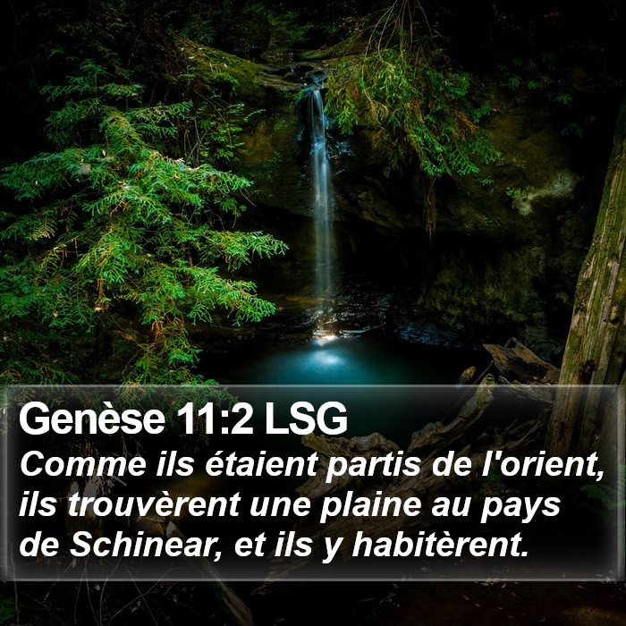 Genèse 11:2 LSG Bible Study