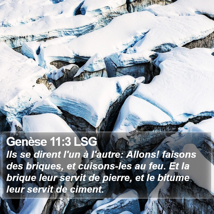 Genèse 11:3 LSG Bible Study