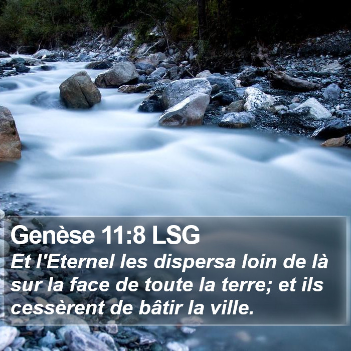 Genèse 11:8 LSG Bible Study