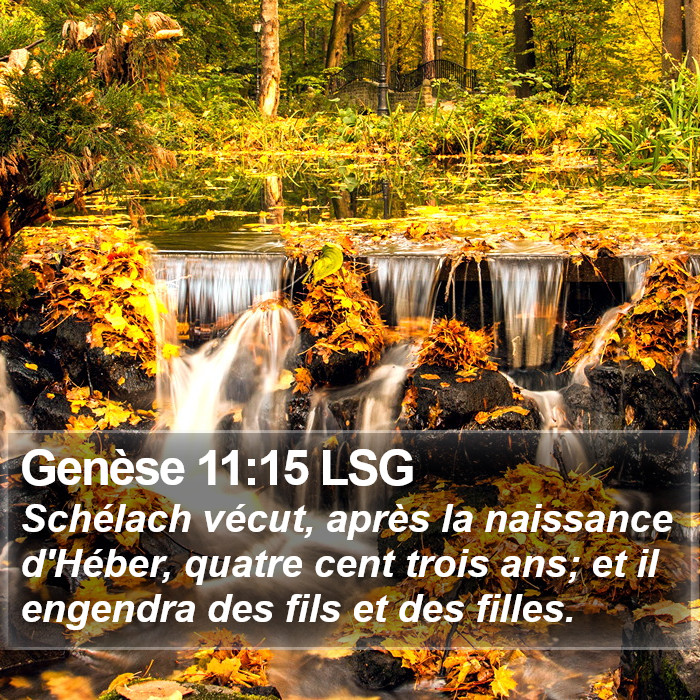 Genèse 11:15 LSG Bible Study