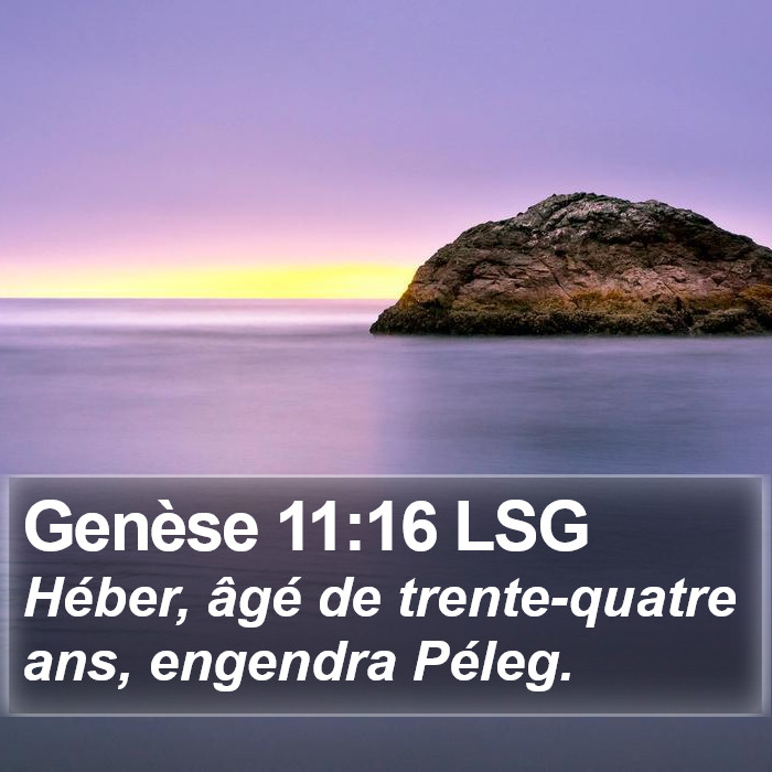 Genèse 11:16 LSG Bible Study