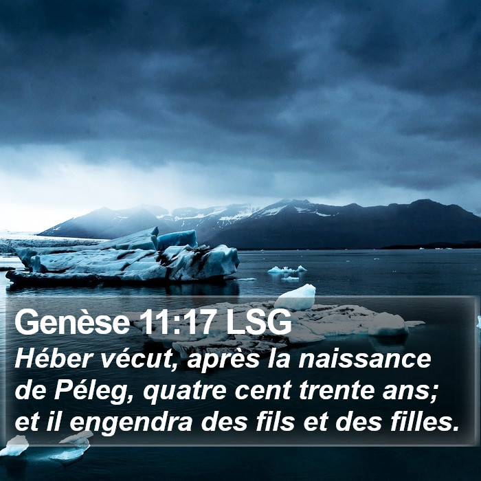 Genèse 11:17 LSG Bible Study