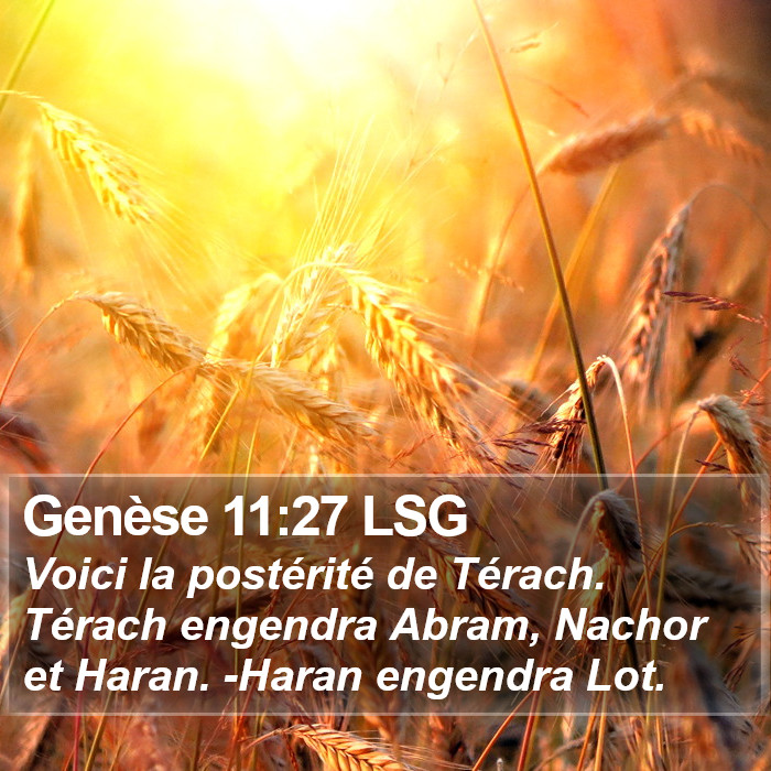 Genèse 11:27 LSG Bible Study