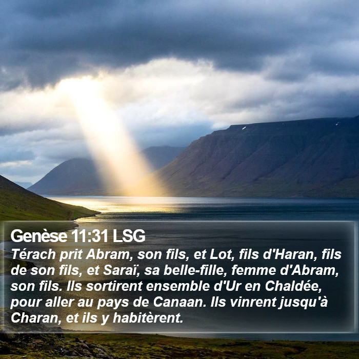 Genèse 11:31 LSG Bible Study