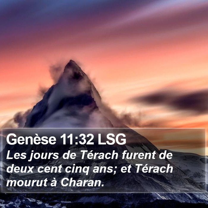 Genèse 11:32 LSG Bible Study