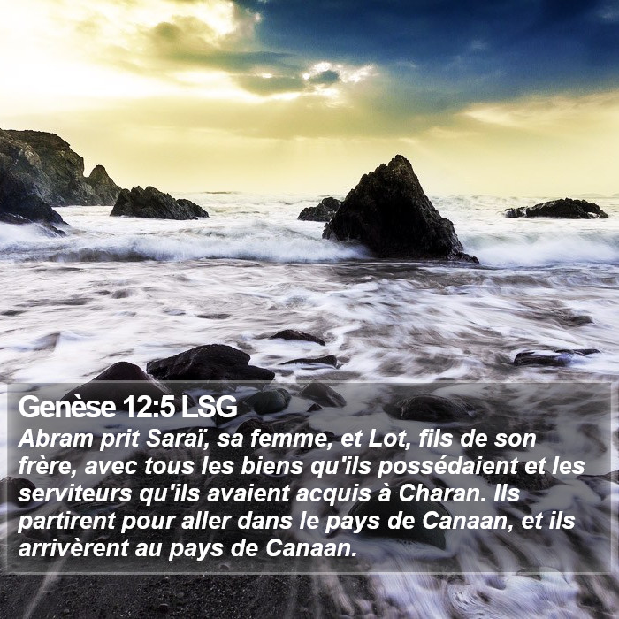 Genèse 12:5 LSG Bible Study