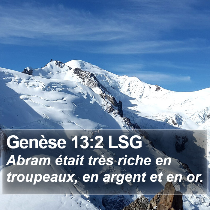 Genèse 13:2 LSG Bible Study