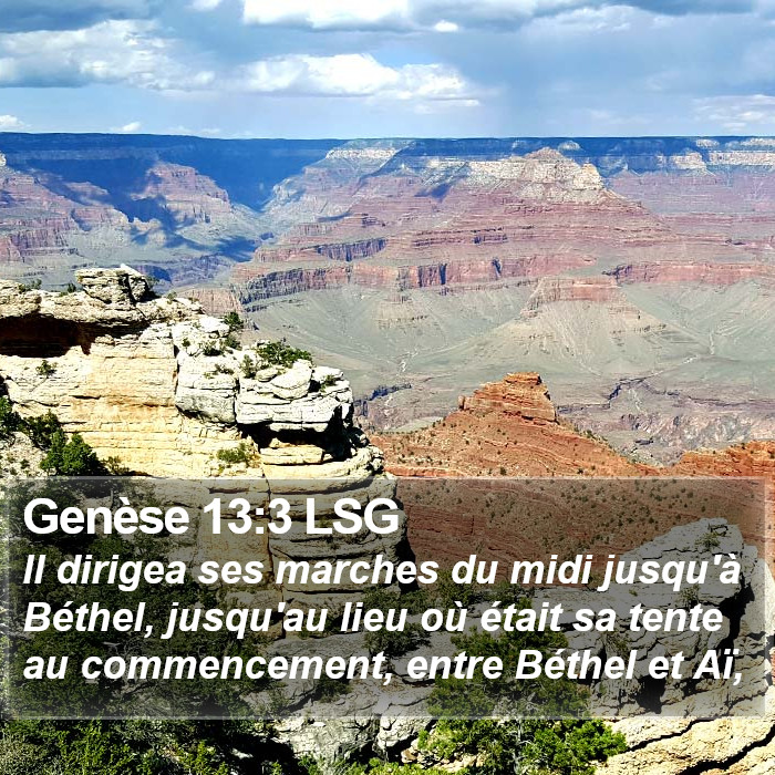Genèse 13:3 LSG Bible Study