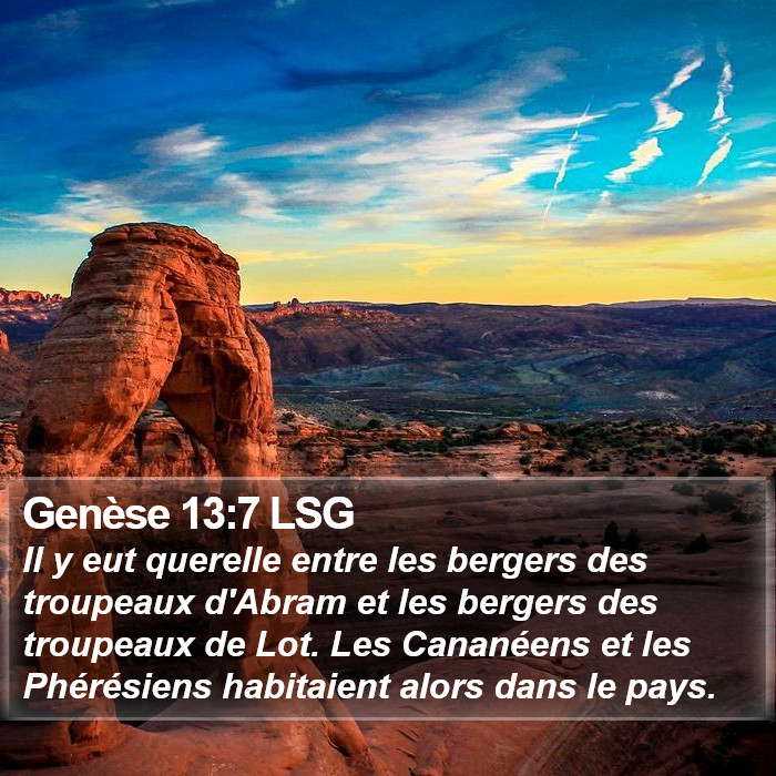 Genèse 13:7 LSG Bible Study
