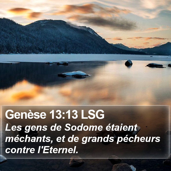 Genèse 13:13 LSG Bible Study