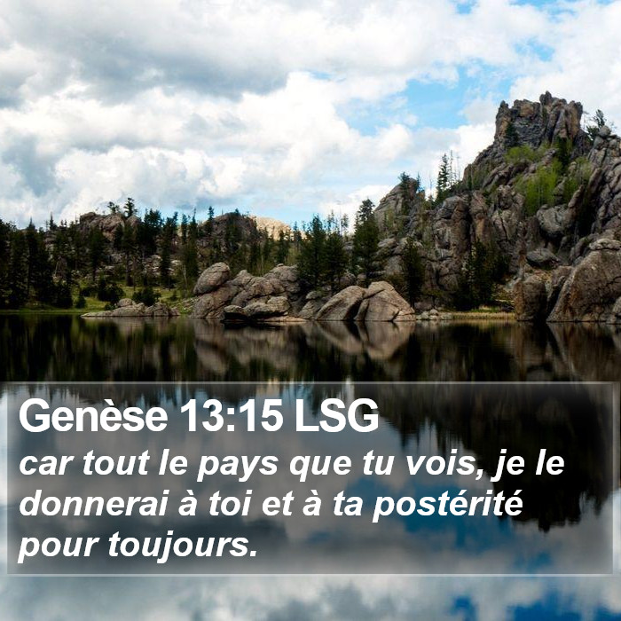Genèse 13:15 LSG Bible Study