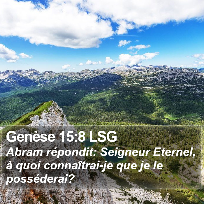 Genèse 15:8 LSG Bible Study