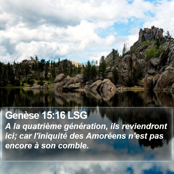 Genèse 15:16 LSG Bible Study