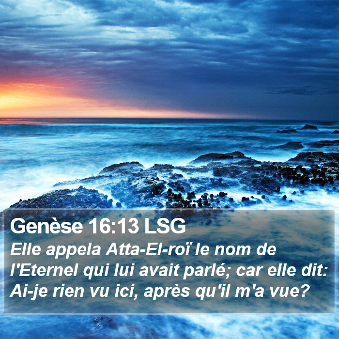 Genèse 16:13 LSG Bible Study