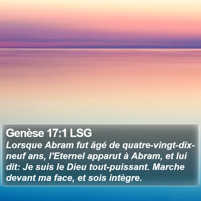 Genèse 17:1 LSG Bible Study