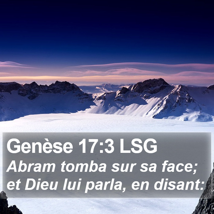 Genèse 17:3 LSG Bible Study