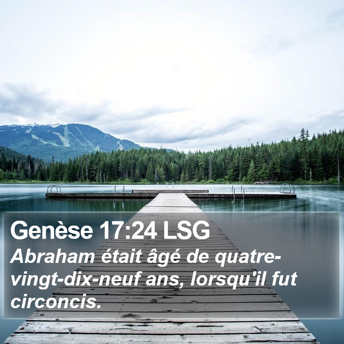 Genèse 17:24 LSG Bible Study