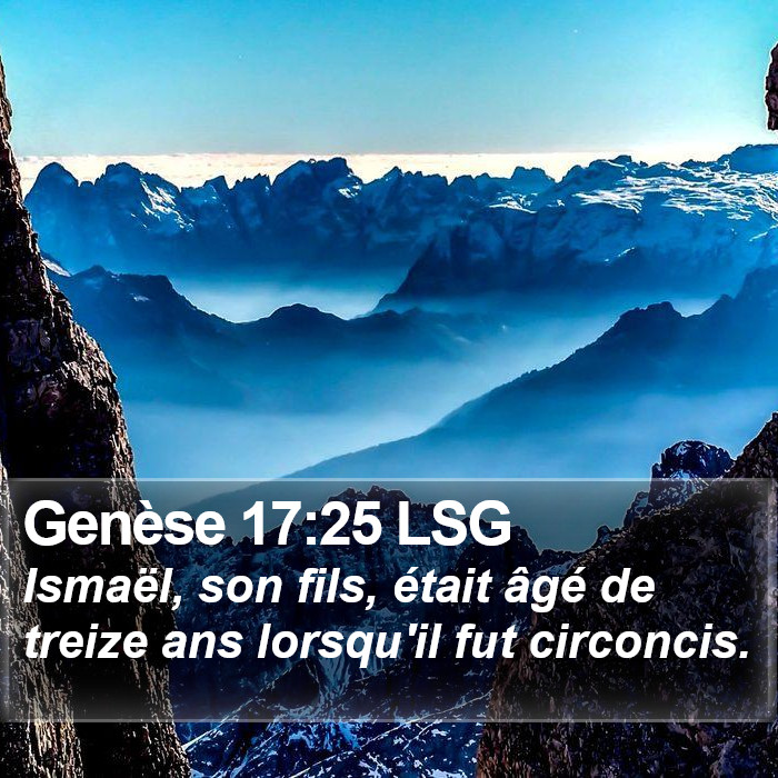 Genèse 17:25 LSG Bible Study