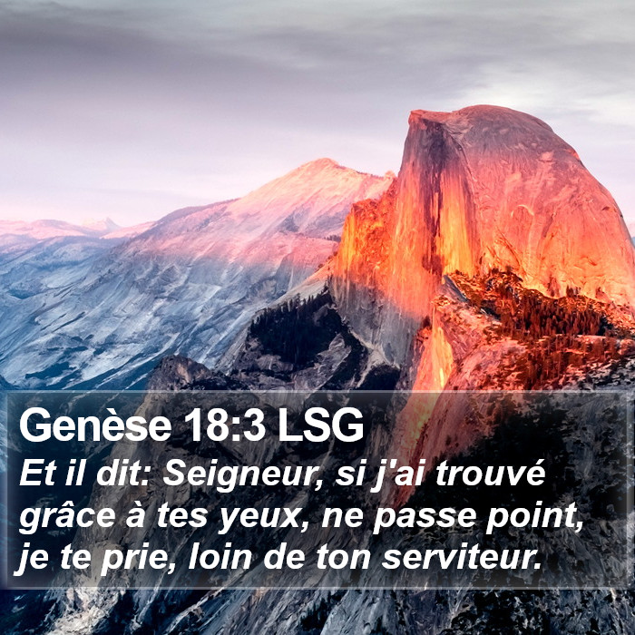 Genèse 18:3 LSG Bible Study
