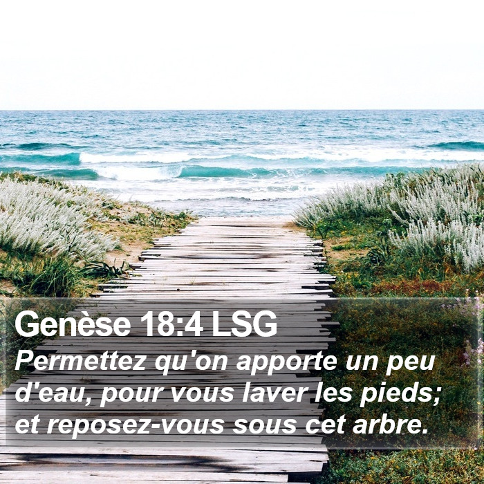 Genèse 18:4 LSG Bible Study