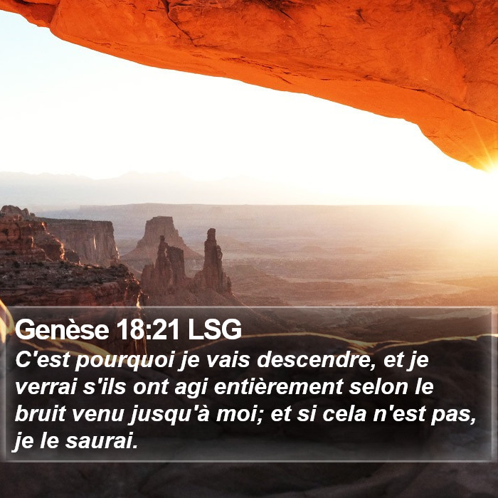 Genèse 18:21 LSG Bible Study