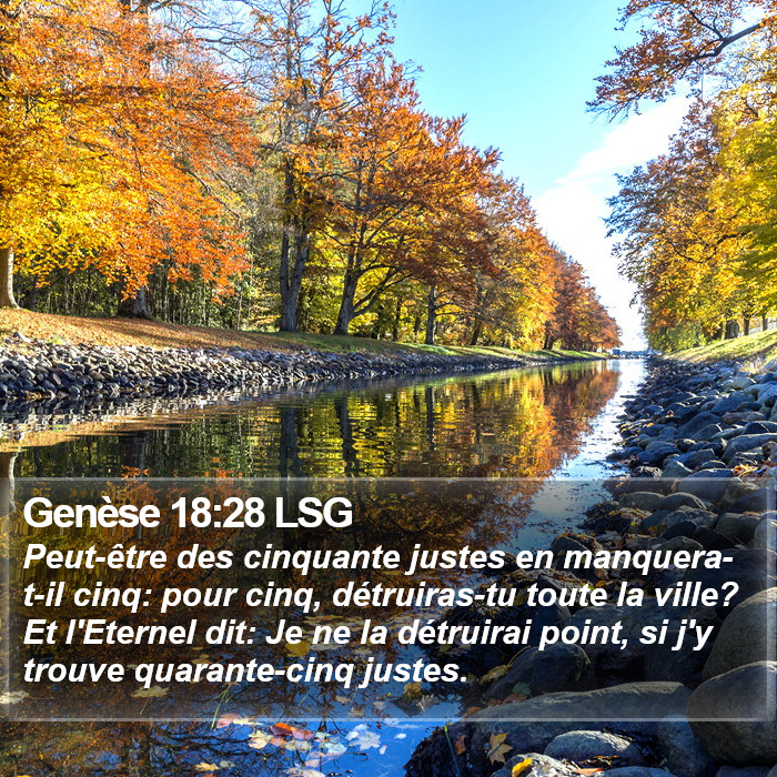 Genèse 18:28 LSG Bible Study