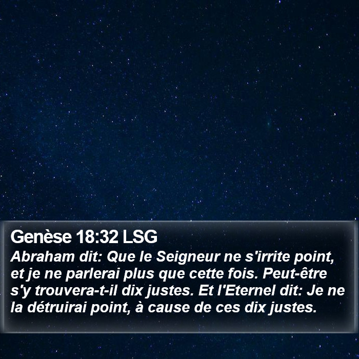 Genèse 18:32 LSG Bible Study