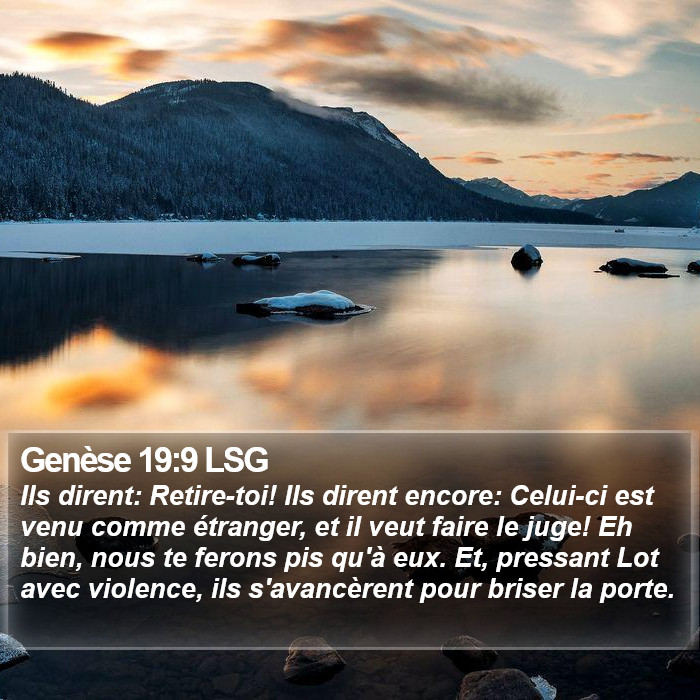 Genèse 19:9 LSG Bible Study