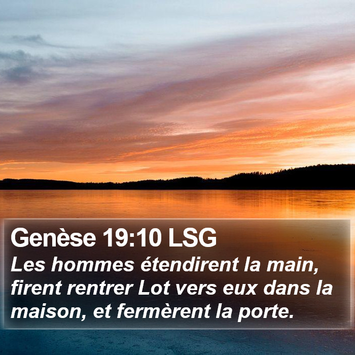 Genèse 19:10 LSG Bible Study