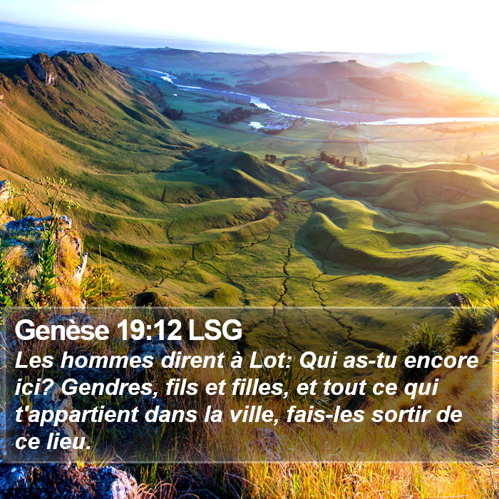 Genèse 19:12 LSG Bible Study