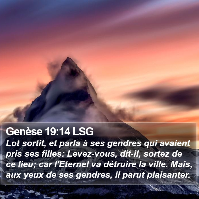 Genèse 19:14 LSG Bible Study