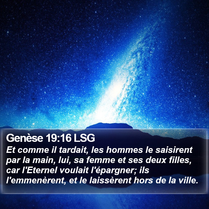 Genèse 19:16 LSG Bible Study