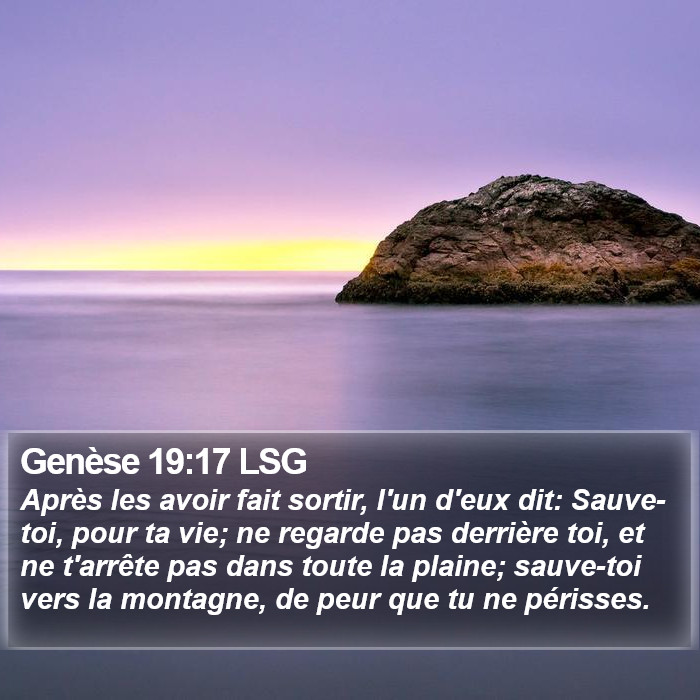 Genèse 19:17 LSG Bible Study