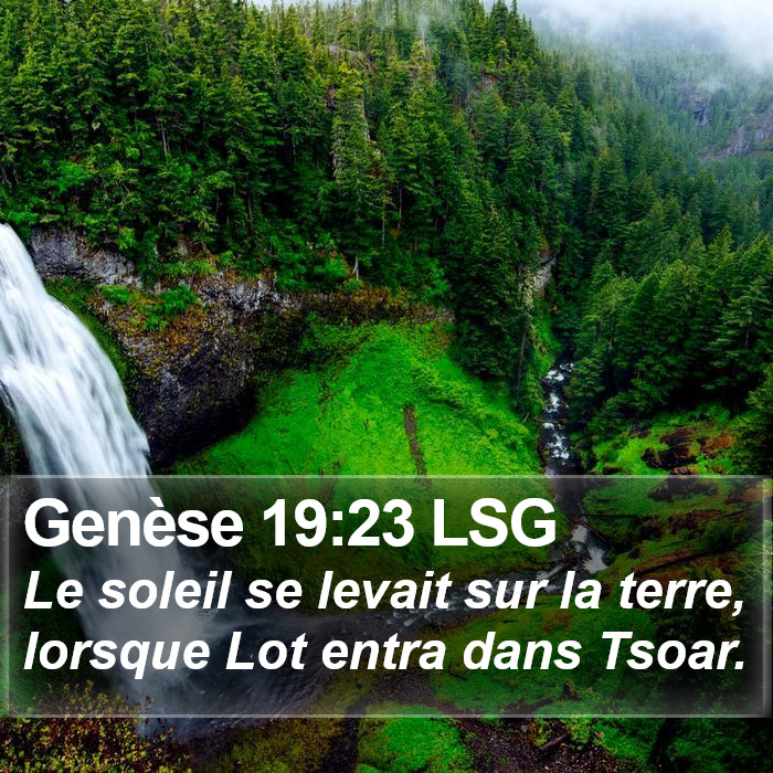 Genèse 19:23 LSG Bible Study