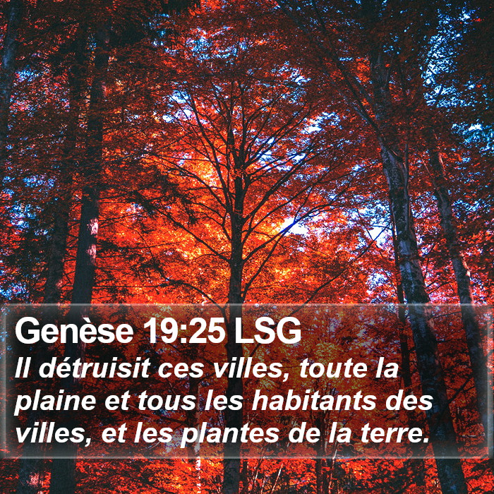 Genèse 19:25 LSG Bible Study