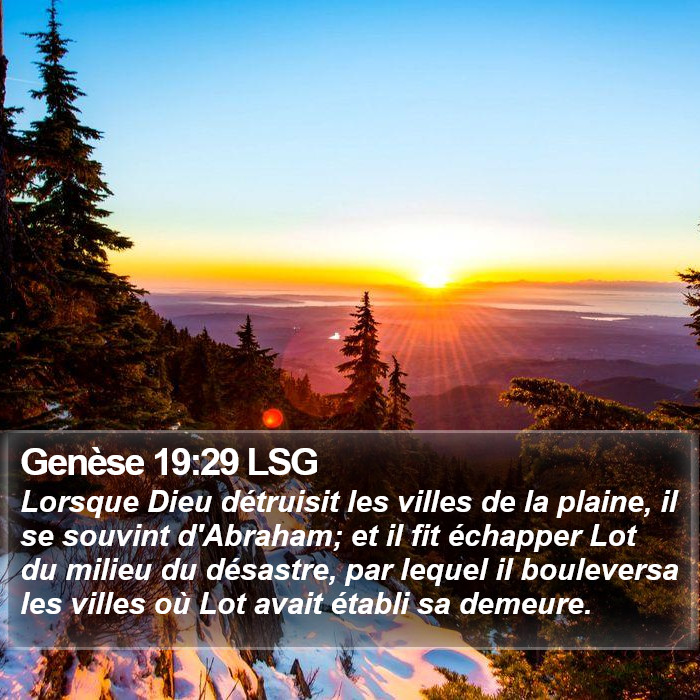 Genèse 19:29 LSG Bible Study