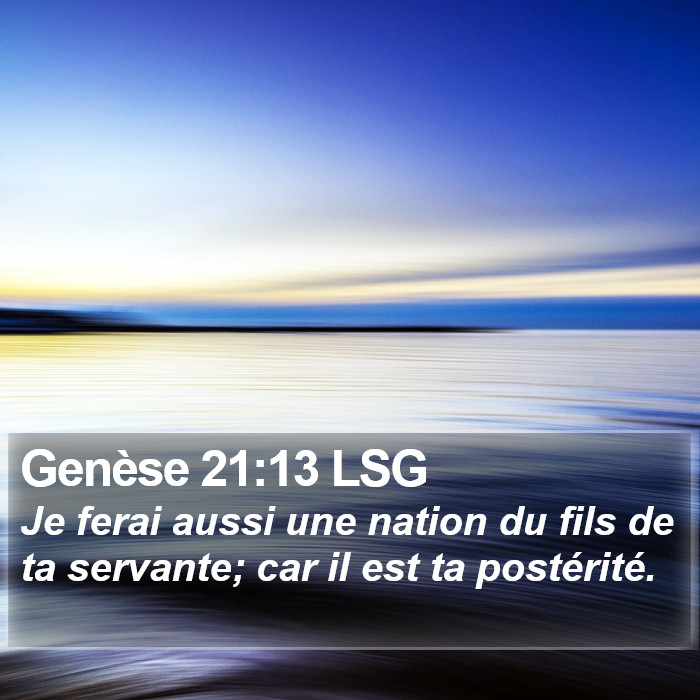 Genèse 21:13 LSG Bible Study