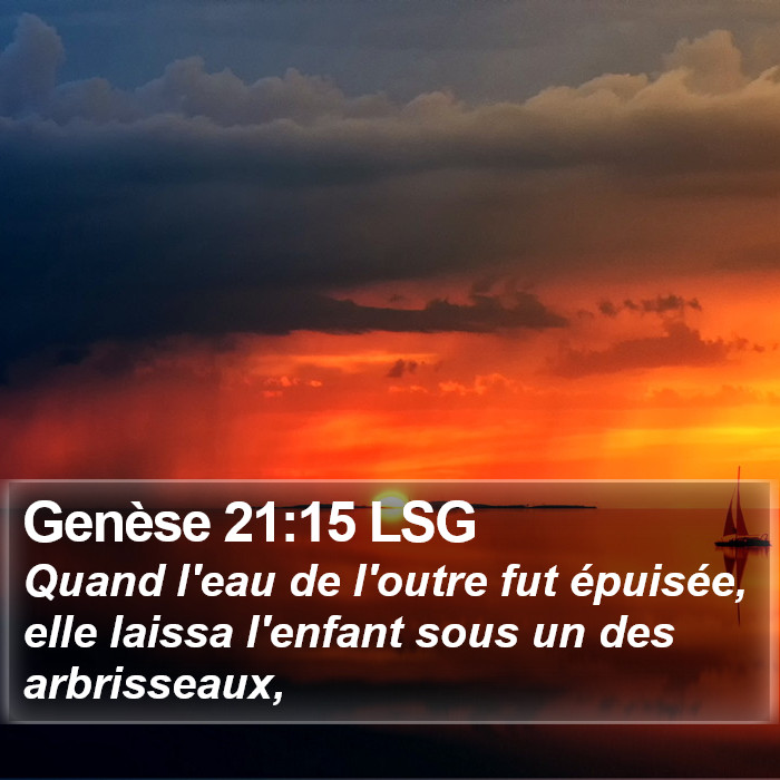 Genèse 21:15 LSG Bible Study