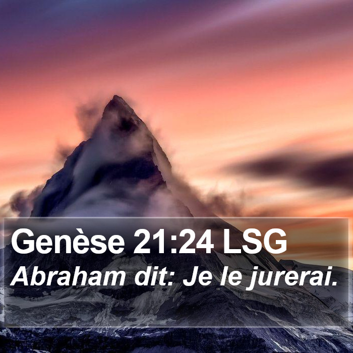 Genèse 21:24 LSG Bible Study