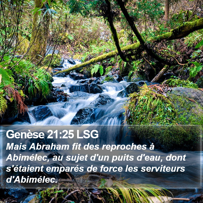 Genèse 21:25 LSG Bible Study
