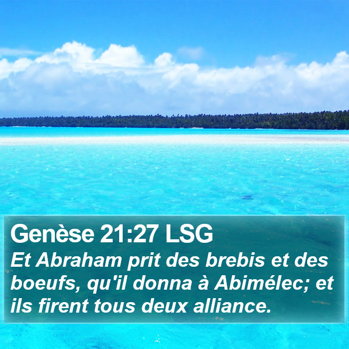 Genèse 21:27 LSG Bible Study
