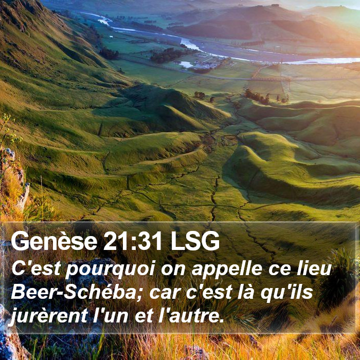 Genèse 21:31 LSG Bible Study